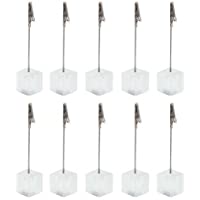 eBuyGB - Juego de 10 soportes de etiquetas de nombre o tarjetas para la mesa- ideal para bodas- esmerilados